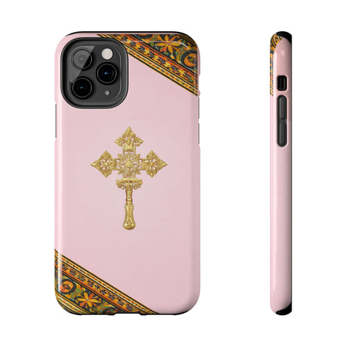 Pink Ethiopian Cross Phone Case 🇪🇹 | Orthodox Christian Tough iPhone Case  | Habesha Design