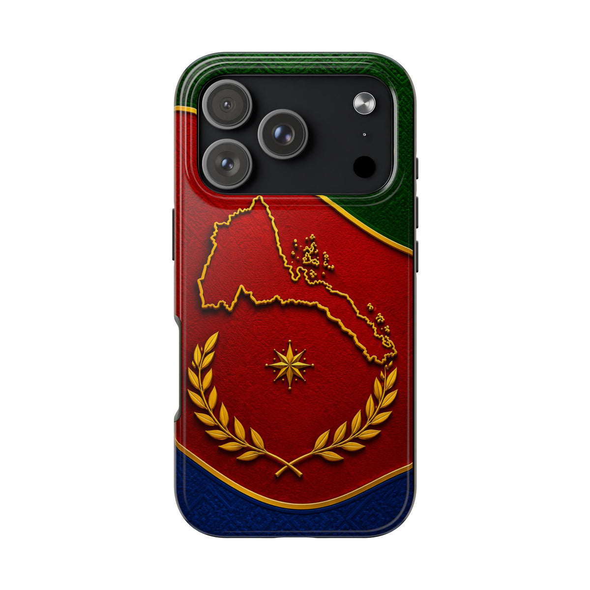 Eritrea Heritage Gold Map Tough Case – phone case view 30