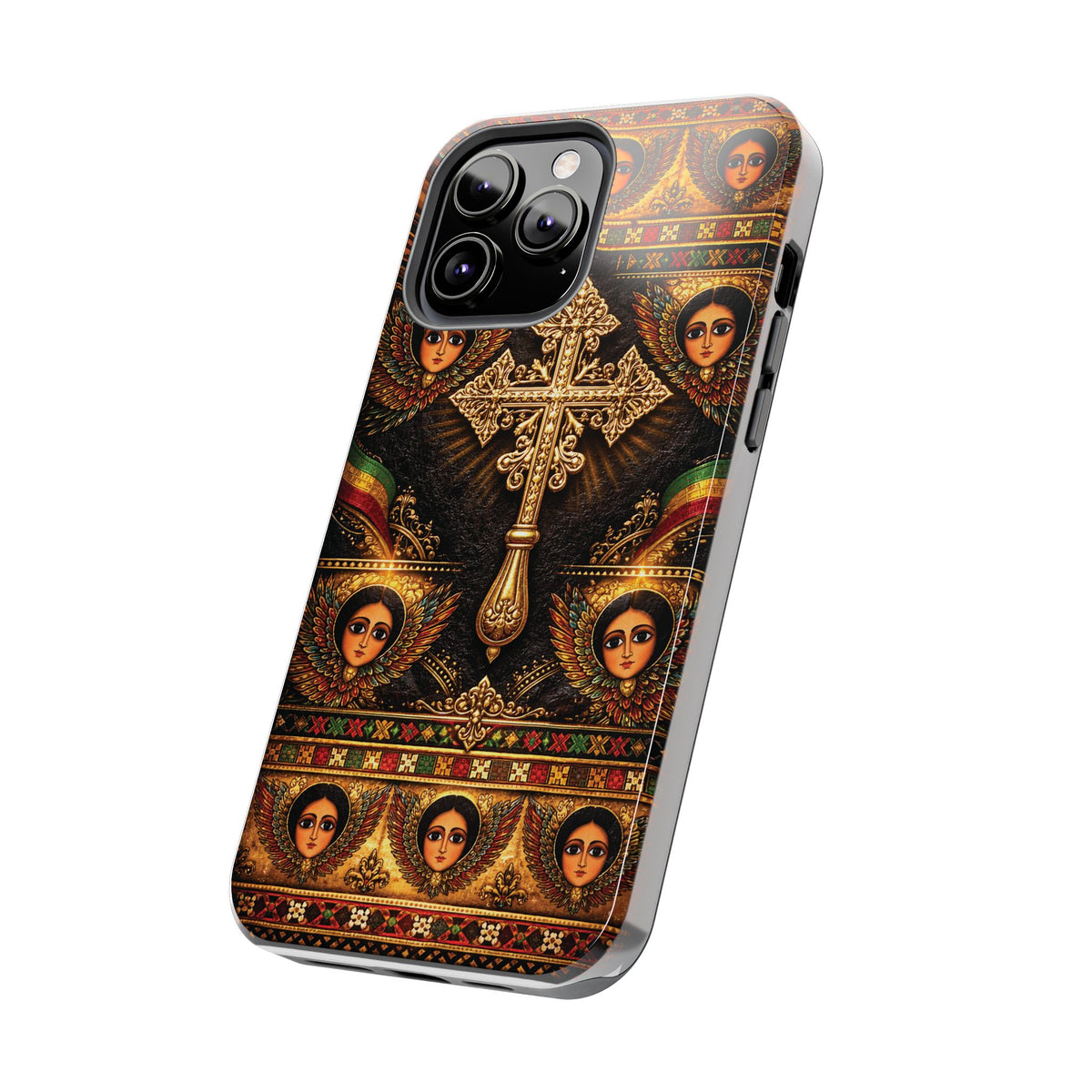 Ethiopian Cross & Angels Tough Case – phone case view 12