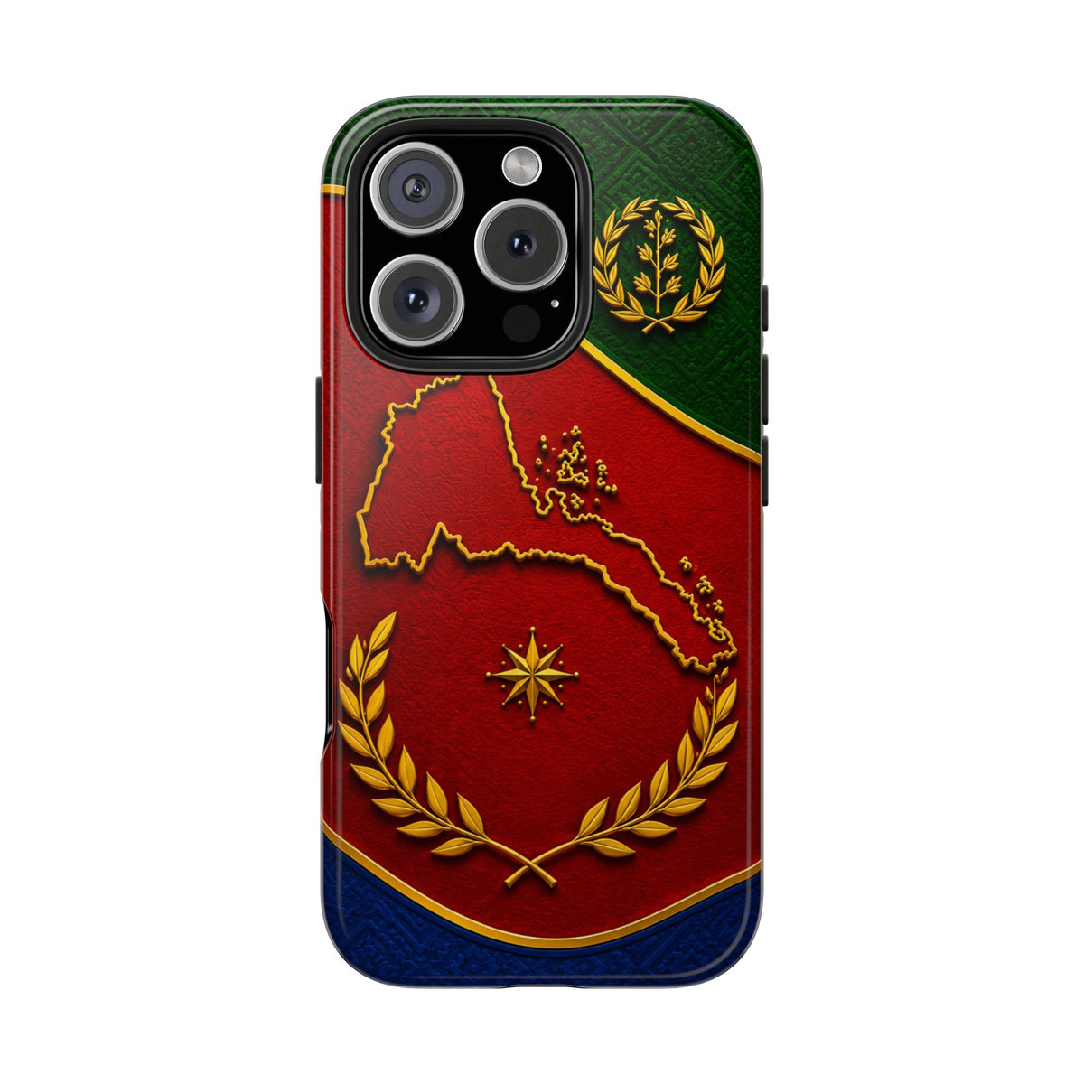 Eritrea Heritage Gold Map Tough Case – phone case view 24