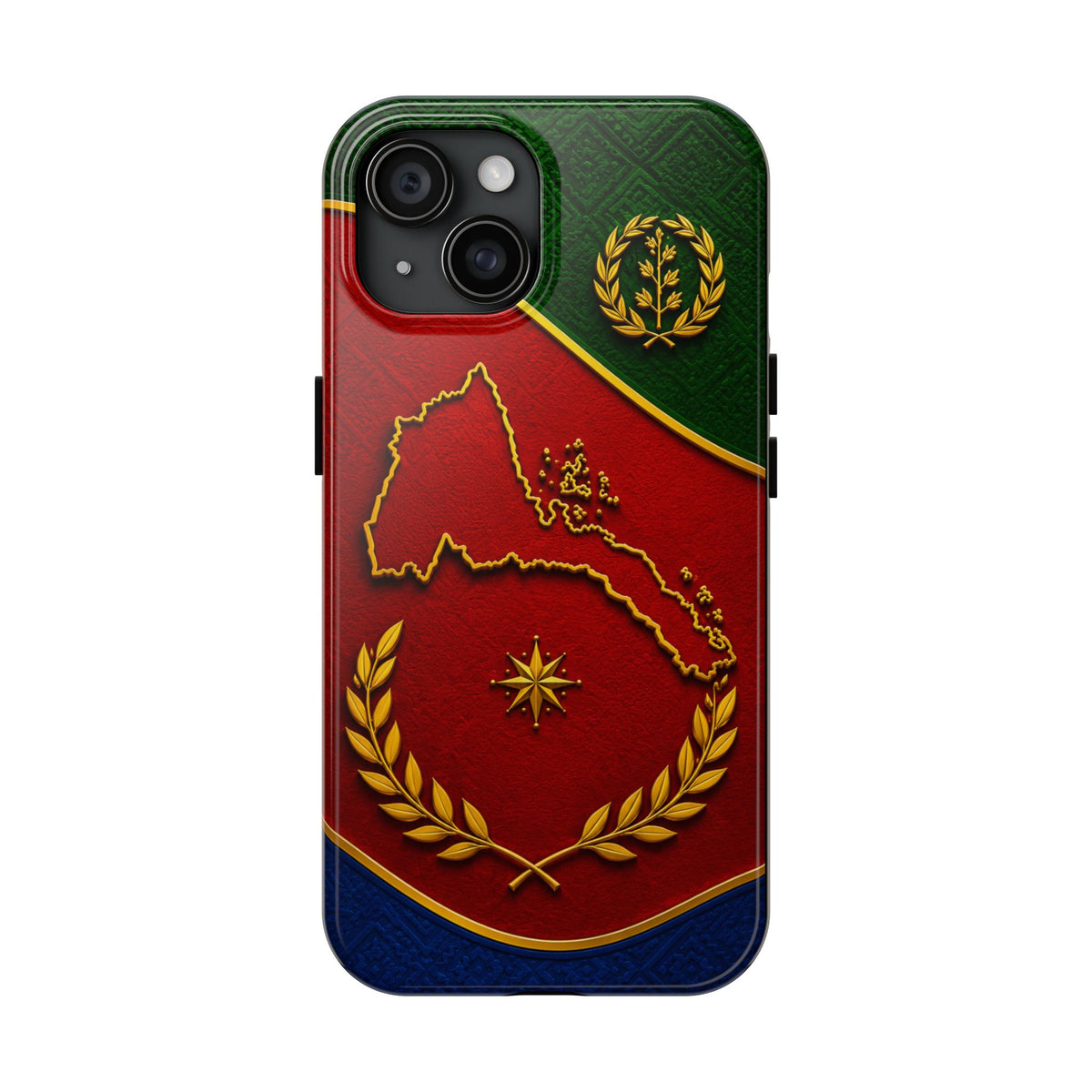 Eritrea Heritage Gold Map Tough Case – phone case view 17