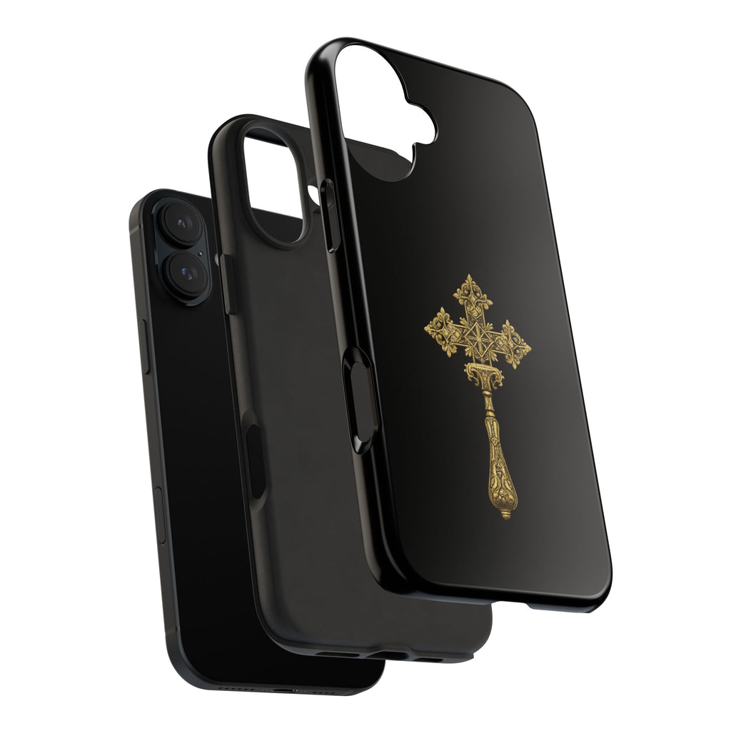 Black & Gold Ethiopian Cross Tough Case
