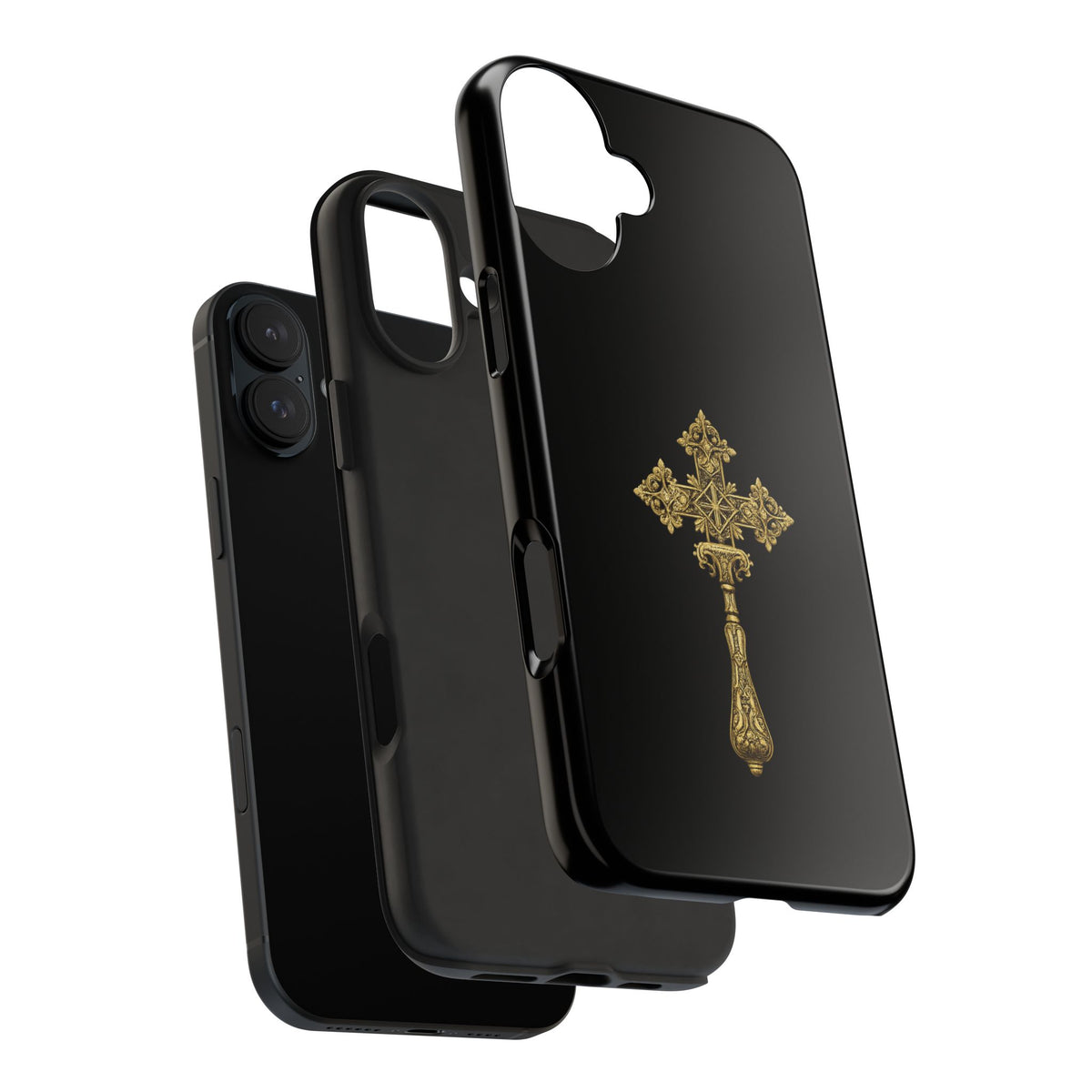 Black & Gold Ethiopian Cross Tough Case