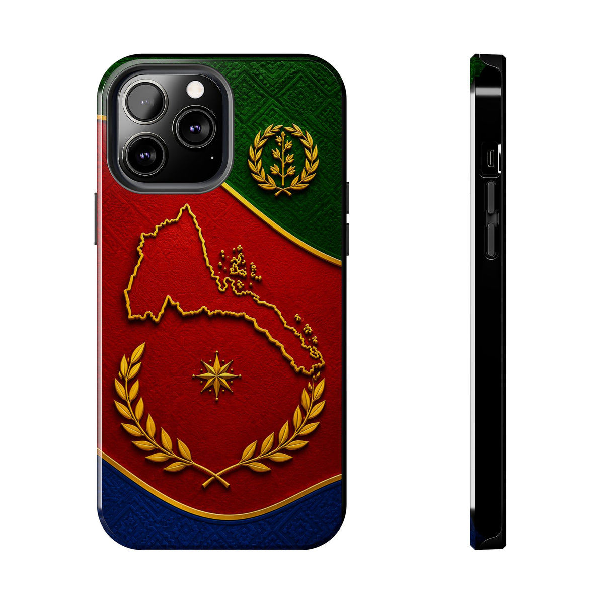 Eritrea Heritage Gold Map Tough Case – phone case view 12