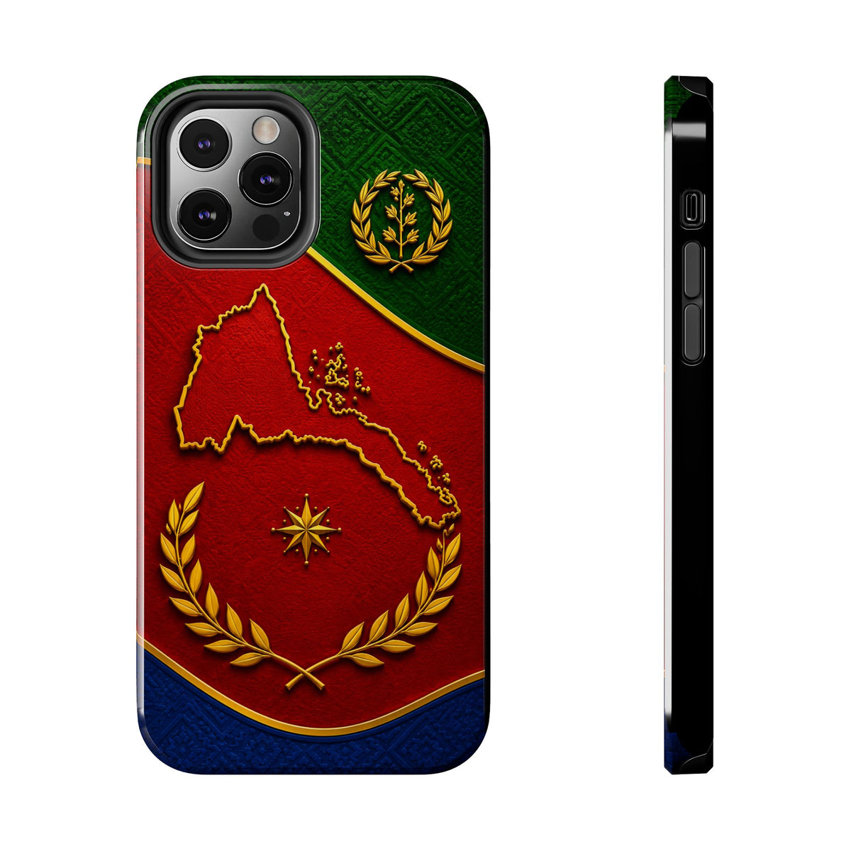 Eritrea Heritage Gold Map Tough Case – phone case view 7