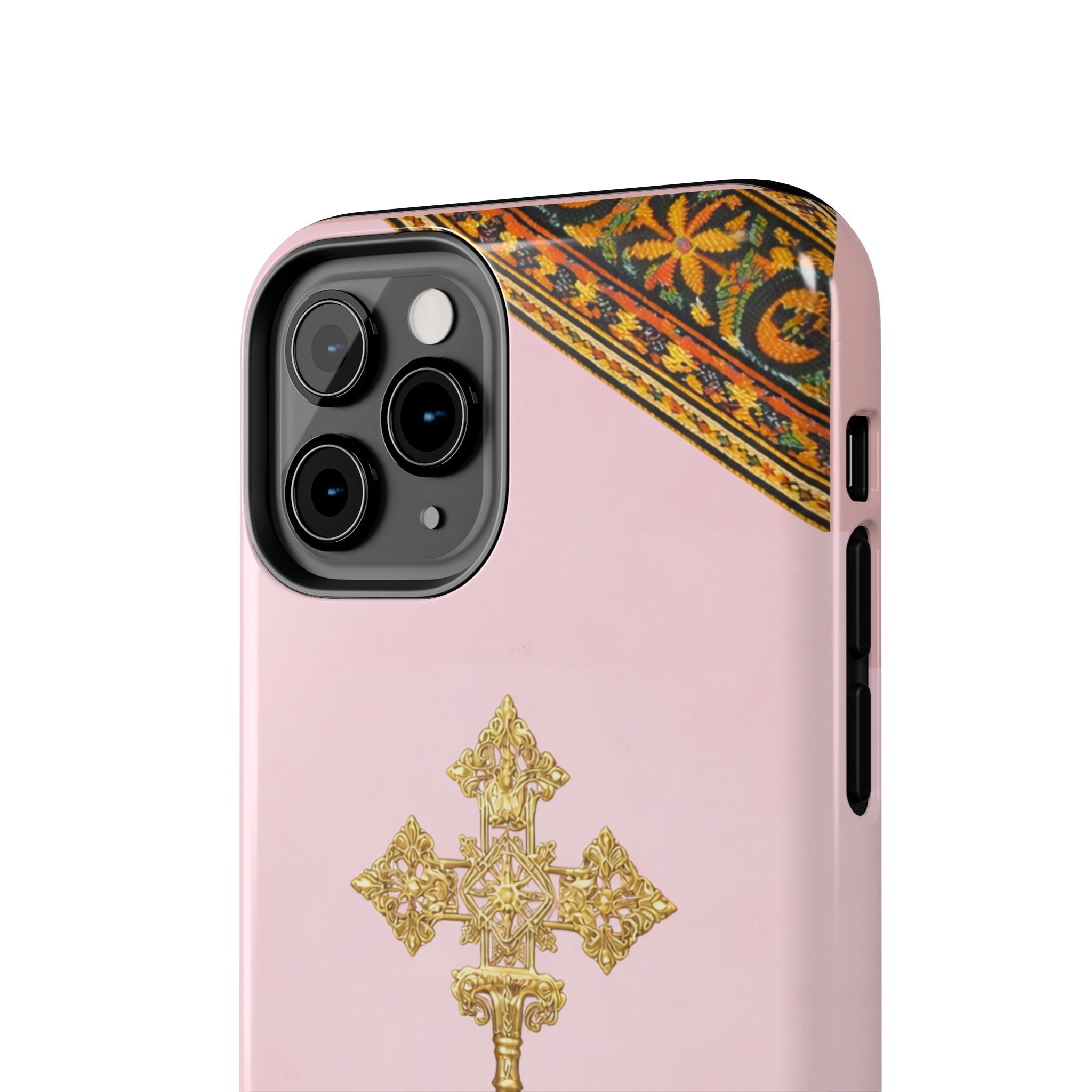 Pink Ethiopian Cross Phone Case 🇪🇹 | Orthodox Christian Tough iPhone Case  | Habesha Design