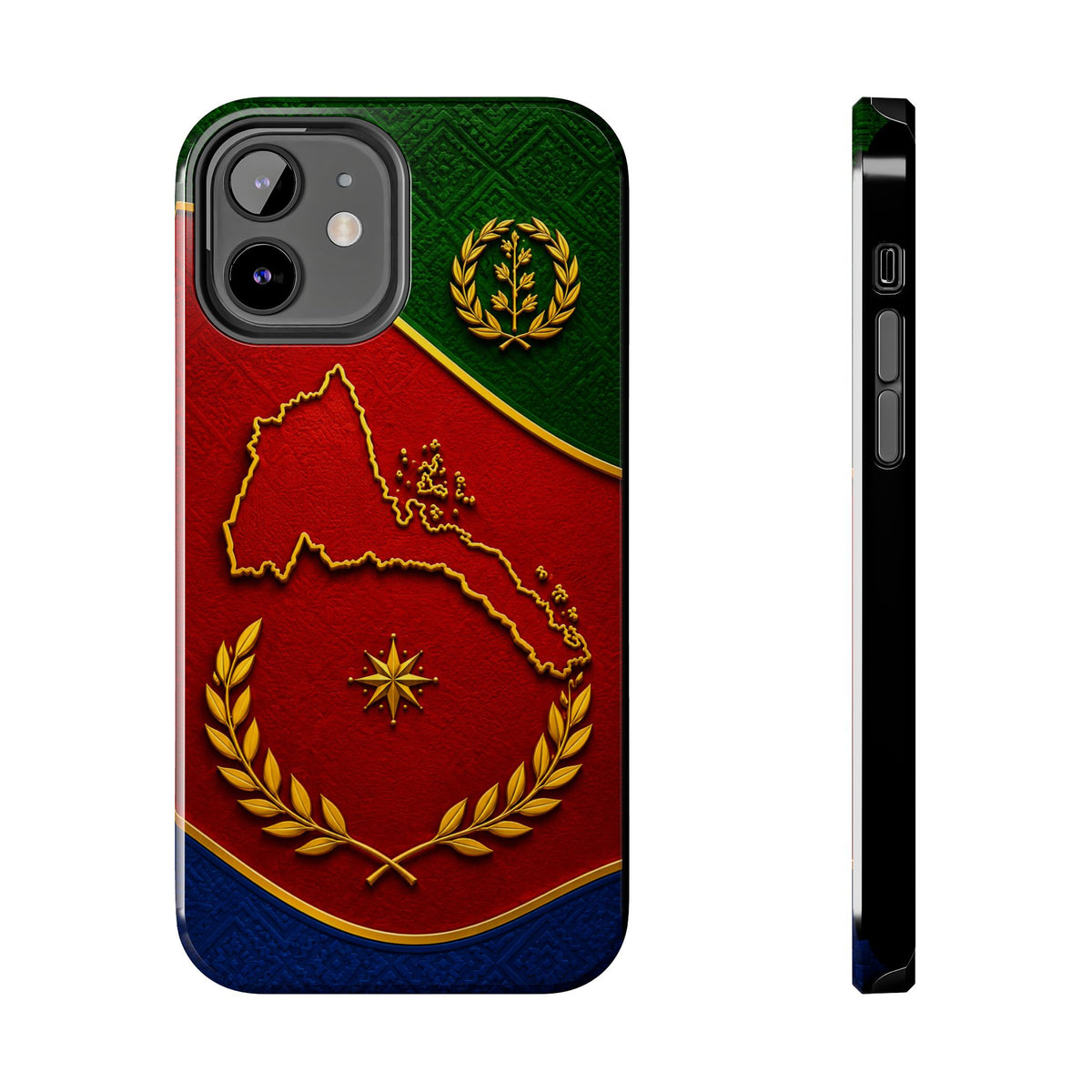 Eritrea Heritage Gold Map Tough Case – phone case view 5