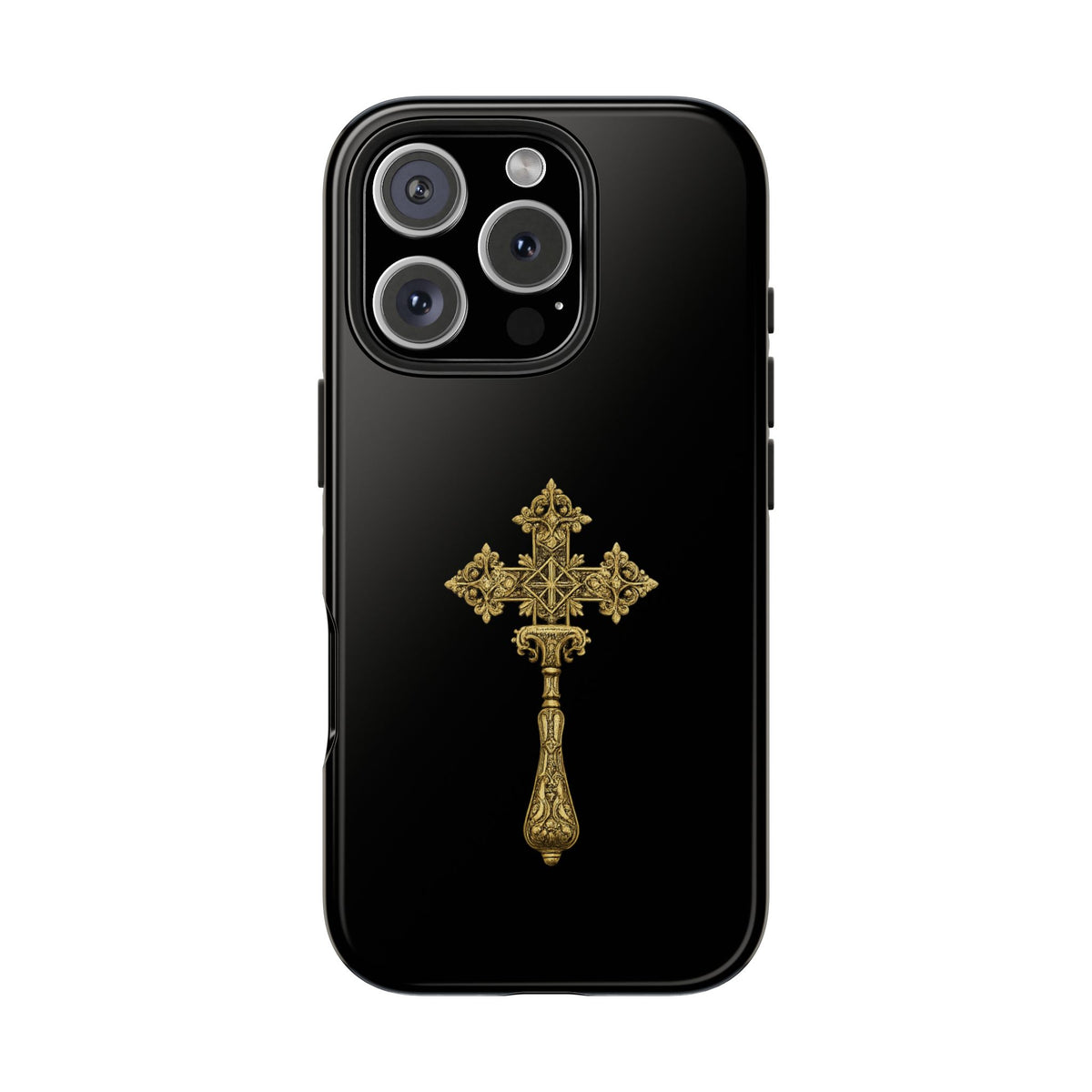 Black & Gold Ethiopian Cross Tough Case – phone case view 24