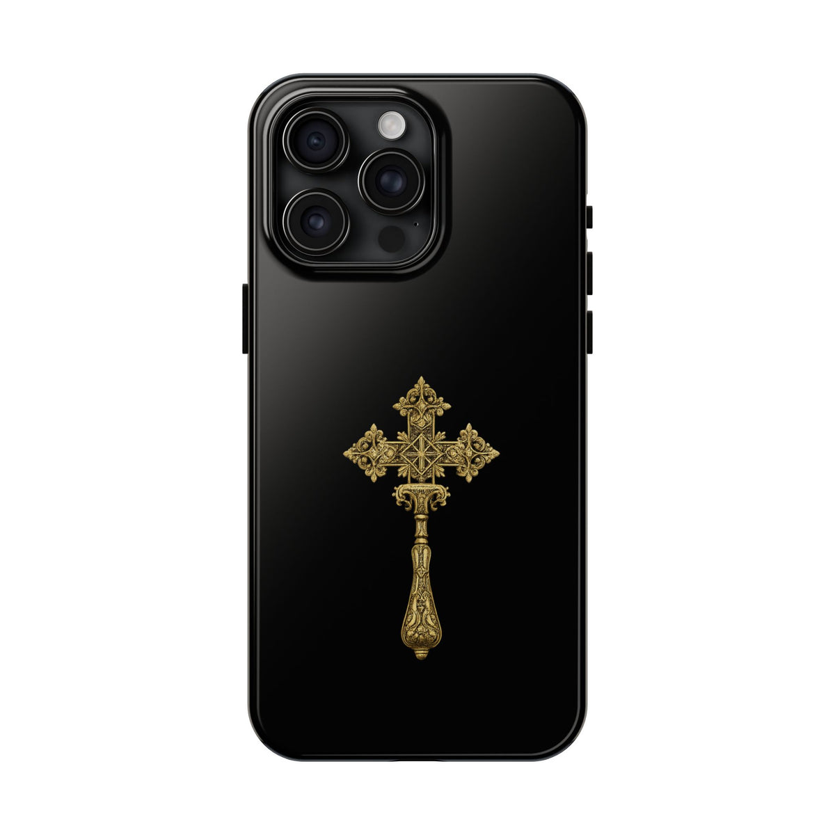 Black & Gold Ethiopian Cross Tough Case – phone case view 19