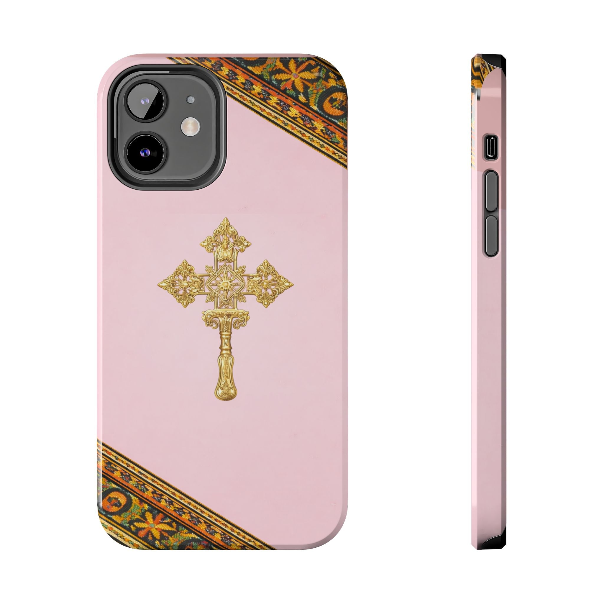 Pink Ethiopian Cross Phone Case 🇪🇹 | Orthodox Christian Tough iPhone Case  | Habesha Design