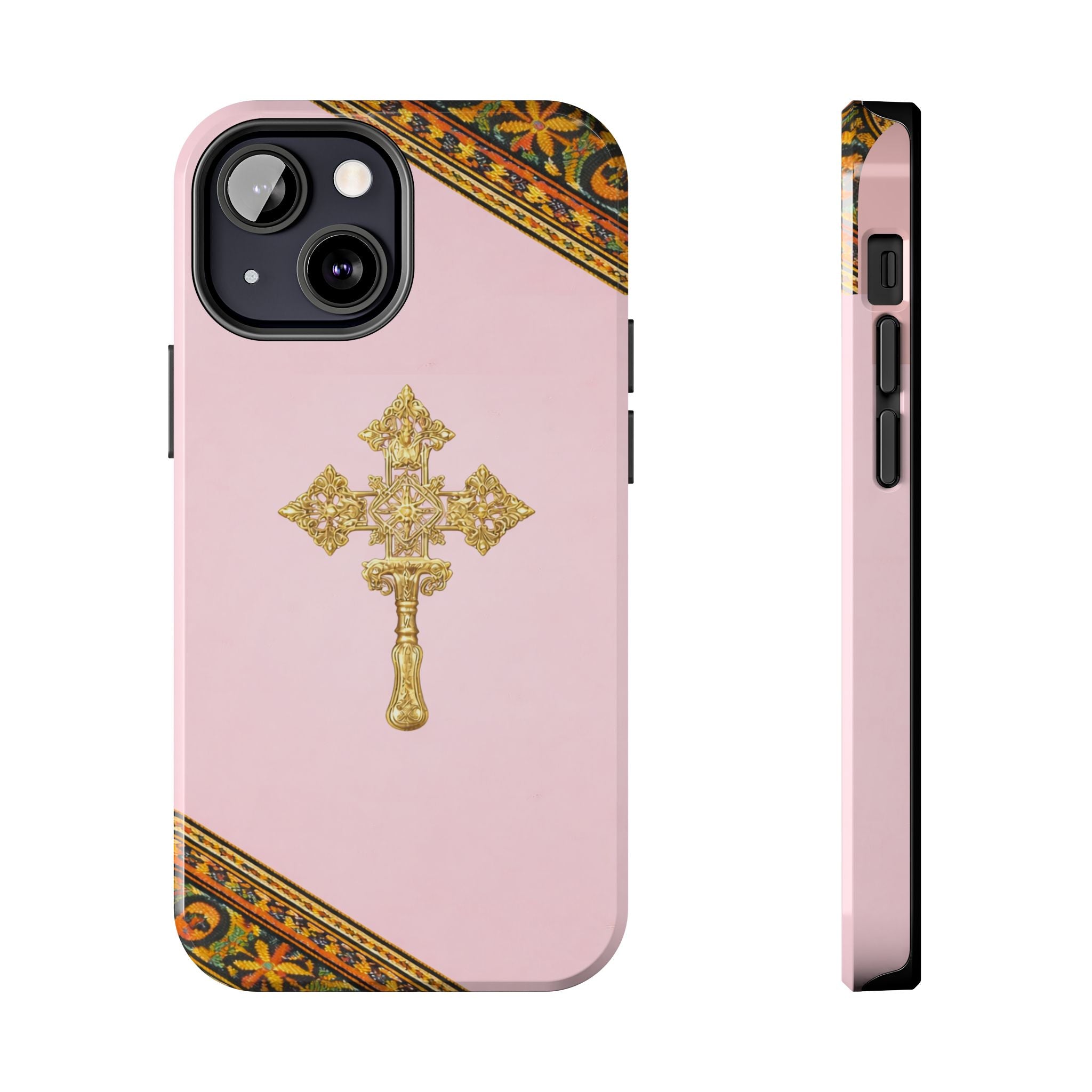 Pink Ethiopian Cross Phone Case 🇪🇹 | Orthodox Christian Tough iPhone Case  | Habesha Design