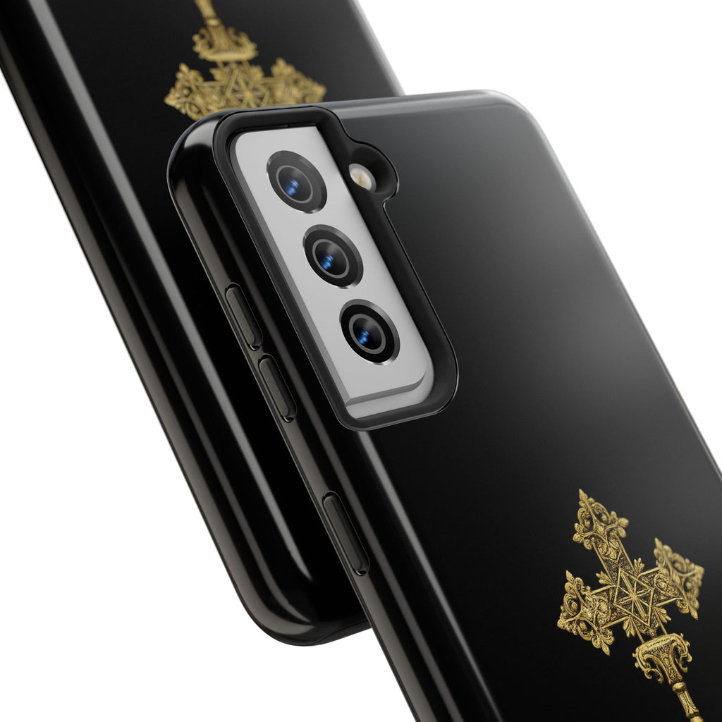 Black & Gold Ethiopian Cross Tough Case