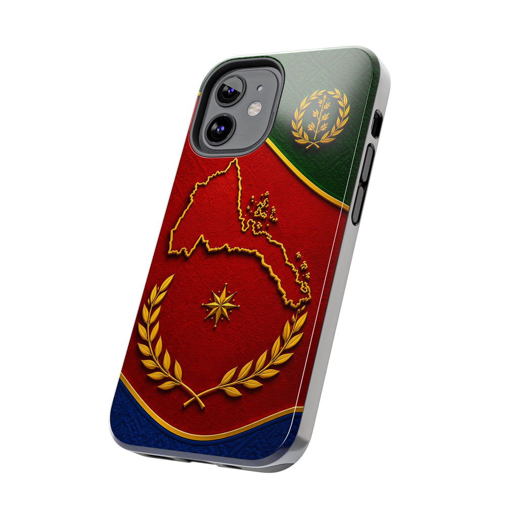 Eritrea Heritage Gold Map Tough Case – phone case view 49