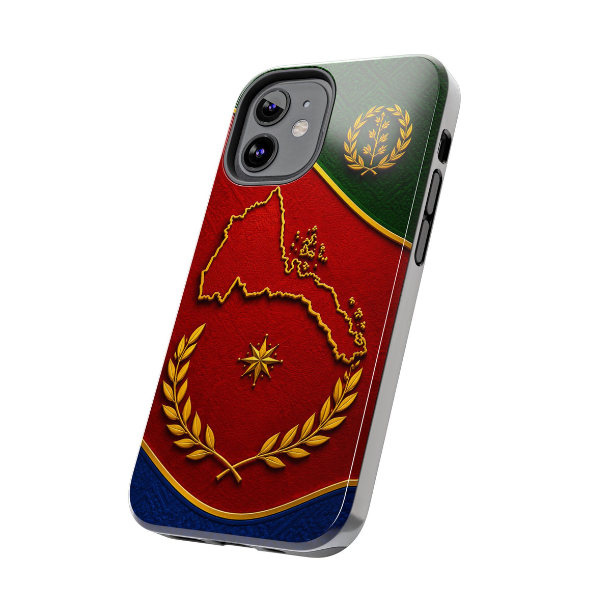 Eritrea Heritage Gold Map Tough Case – phone case view 49