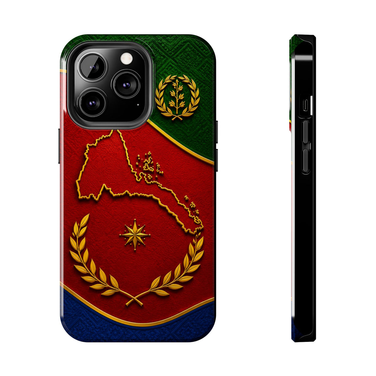 Eritrea Heritage Gold Map Tough Case – phone case view 11