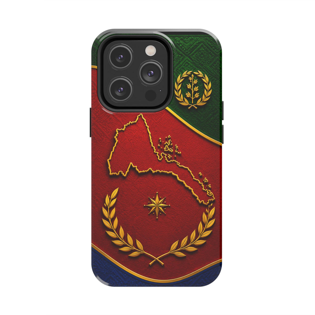 Eritrea Heritage Gold Map Tough Case – phone case view 14