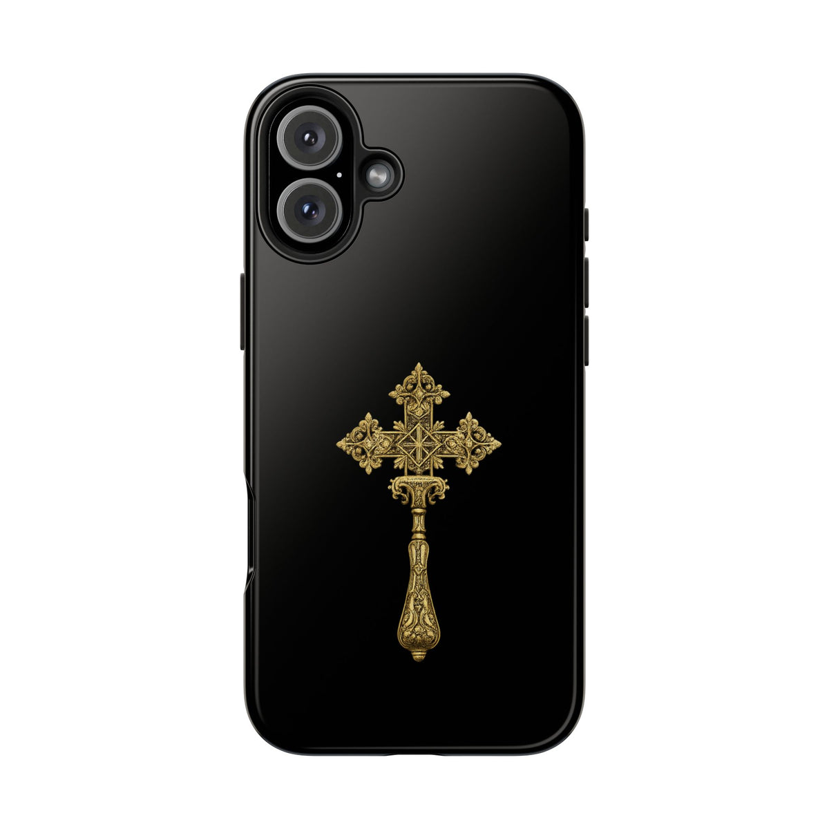 Black & Gold Ethiopian Cross Tough Case – phone case view 27