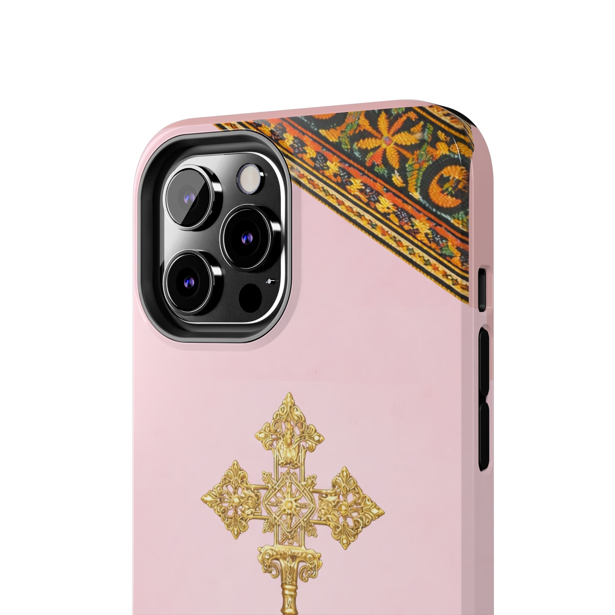 Pink Ethiopian Cross Phone Case 🇪🇹 | Orthodox Christian Tough iPhone Case  | Habesha Design