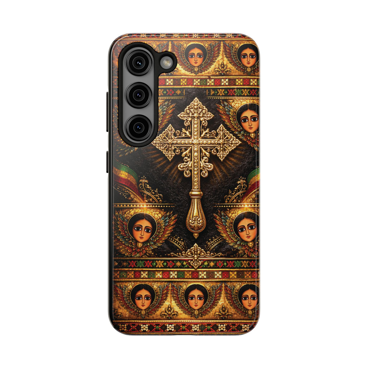 Ethiopian Cross & Angels Tough Case – phone case view 21