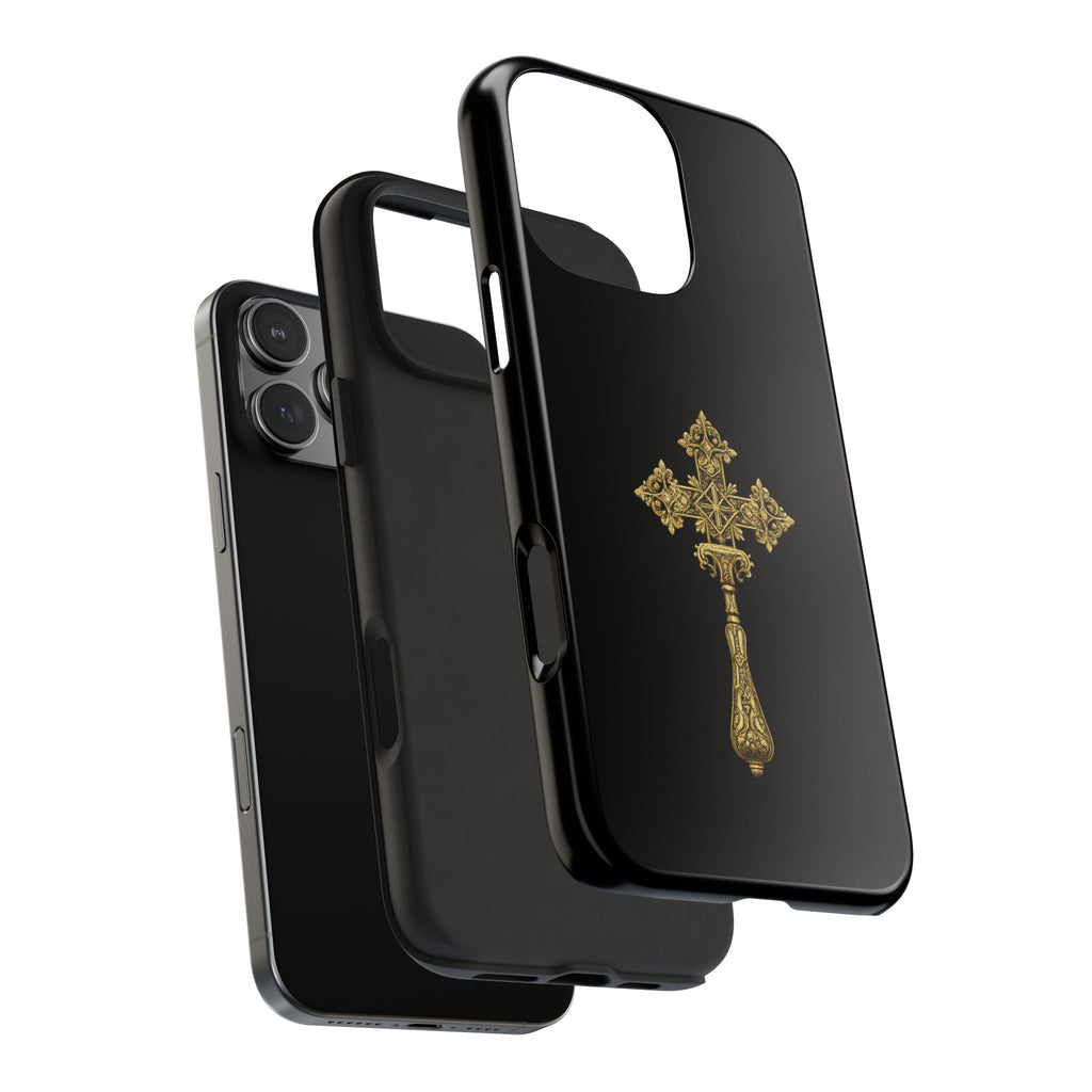 Black & Gold Ethiopian Cross Tough Case