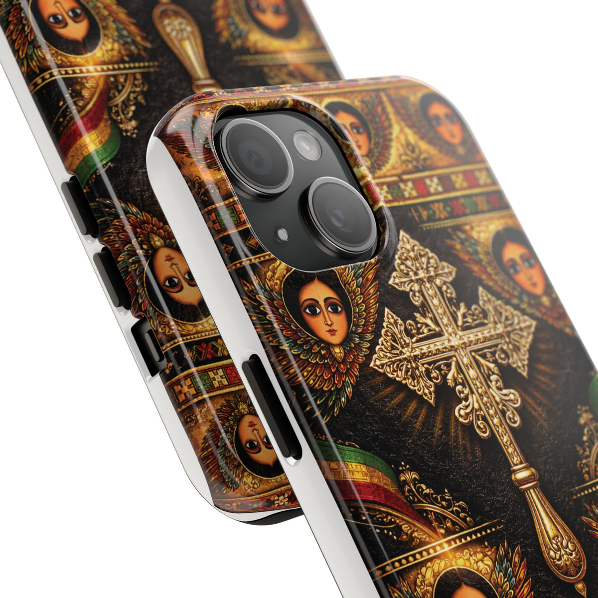 Ethiopian Cross & Angels Tough Case – phone case view 16