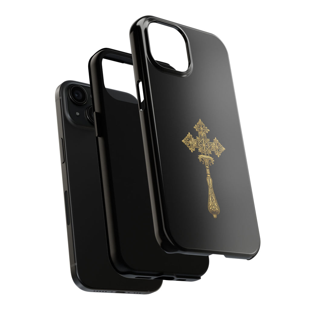 Black & Gold Ethiopian Cross Tough Case