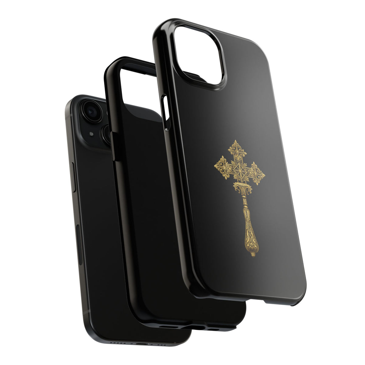 Black & Gold Ethiopian Cross Tough Case