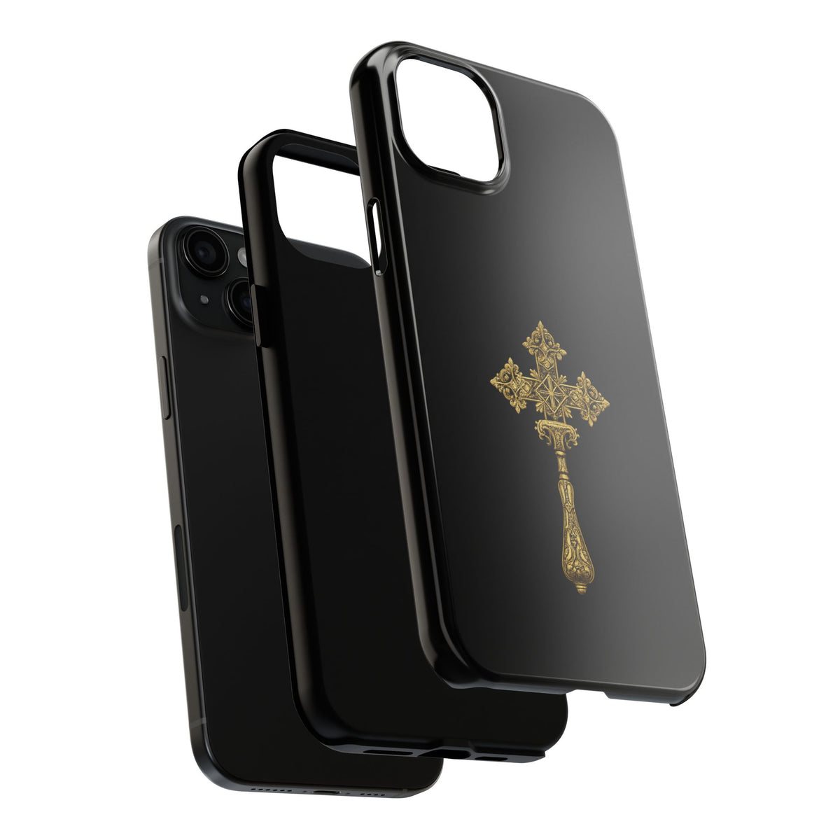 Black & Gold Ethiopian Cross Tough Case