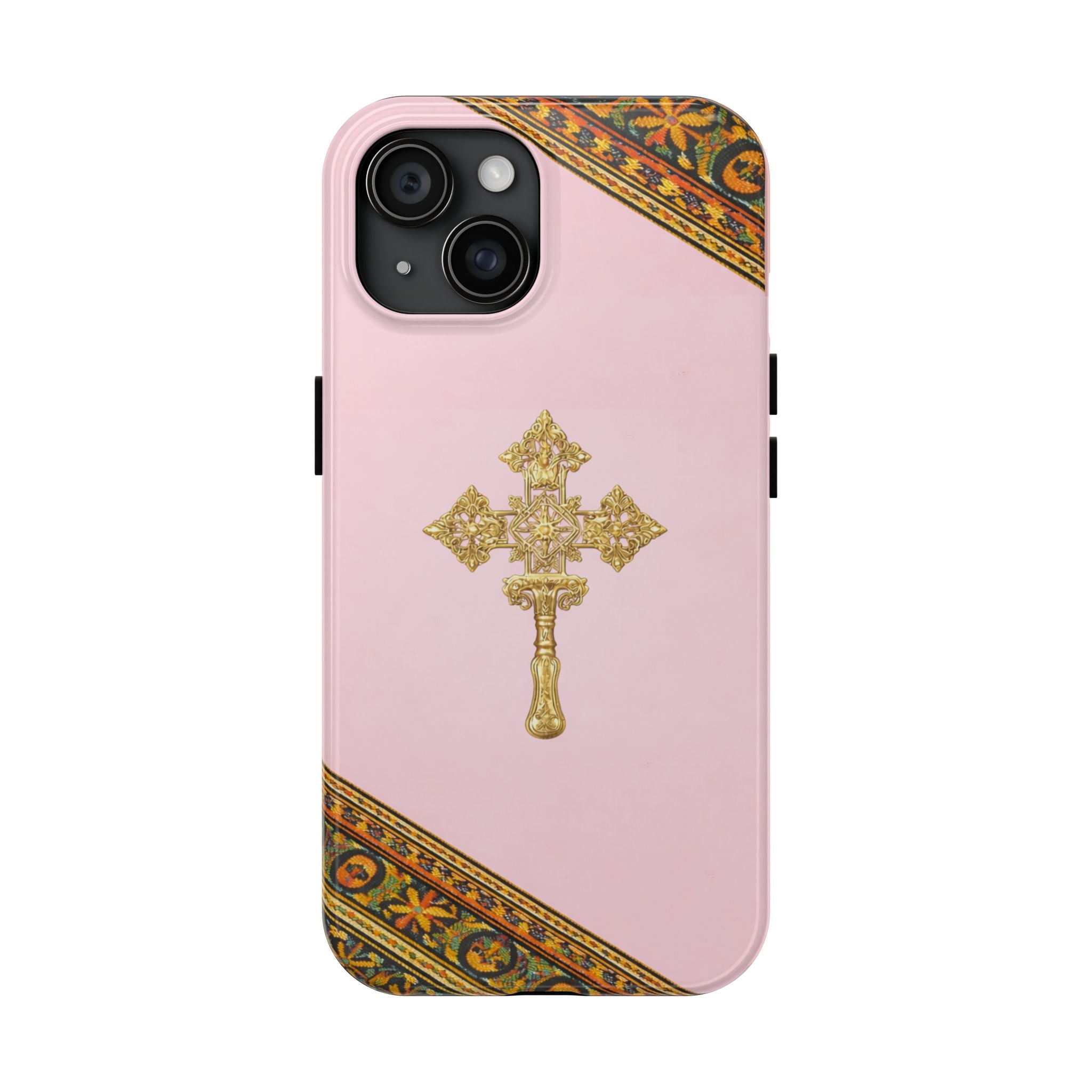 Pink Ethiopian Cross Phone Case 🇪🇹 | Orthodox Christian Tough iPhone Case  | Habesha Design