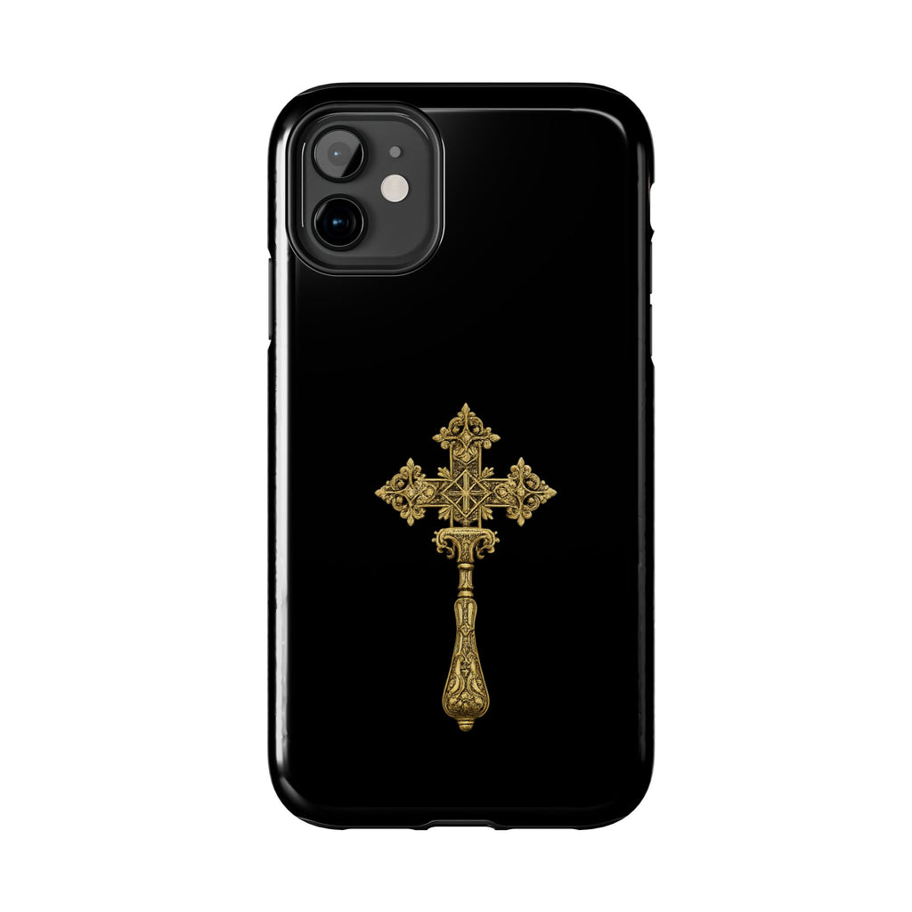 Black & Gold Ethiopian Cross Tough Case – phone case view 36