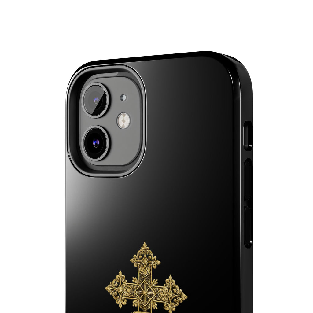 Black & Gold Ethiopian Cross Tough Case – phone case view 50