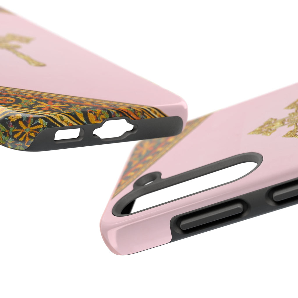 Pink Ethiopian Cross Phone Case 🇪🇹 | Orthodox Christian Tough iPhone Case  | Habesha Design