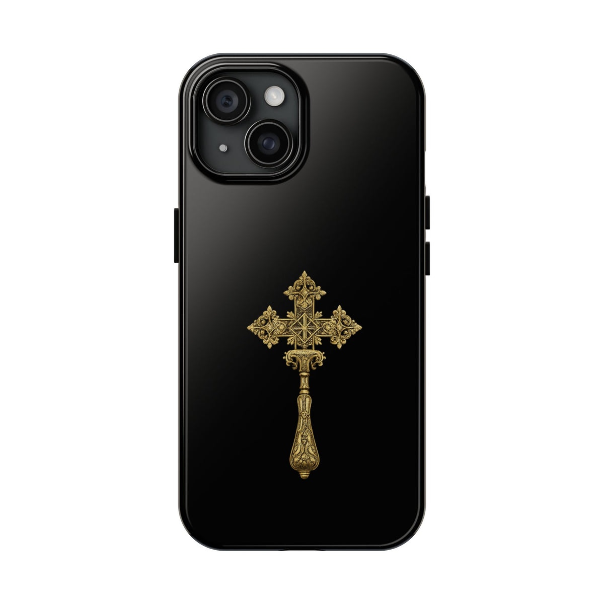 Black & Gold Ethiopian Cross Tough Case – phone case view 16