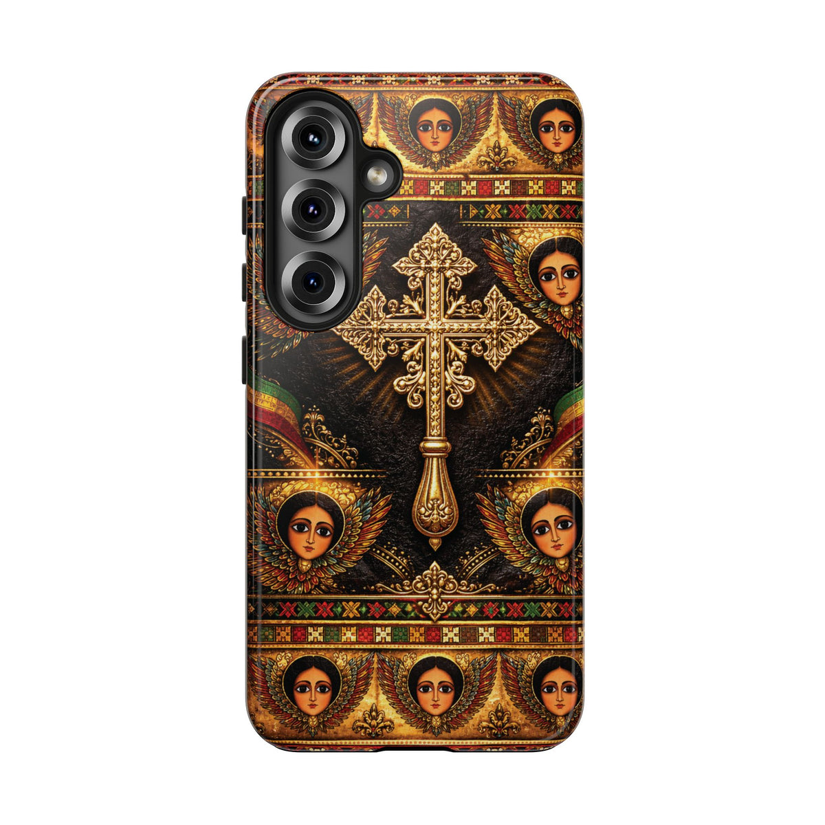 Ethiopian Cross & Angels Tough Case – phone case view 28