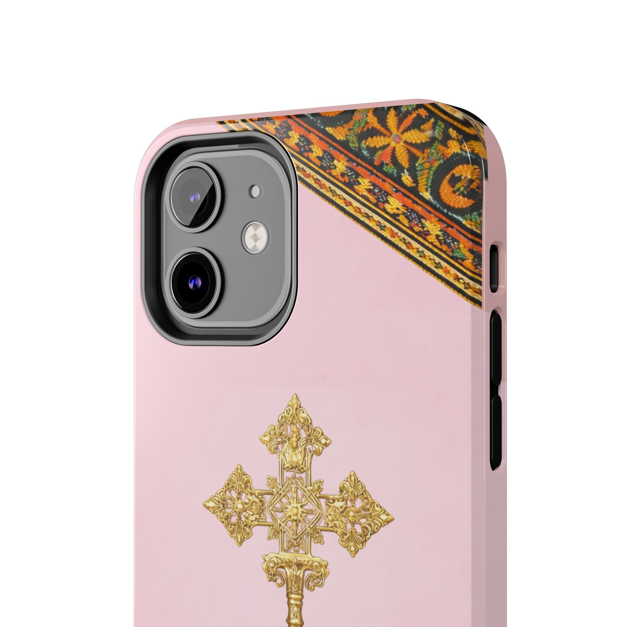 Pink Ethiopian Cross Phone Case 🇪🇹 | Orthodox Christian Tough iPhone Case  | Habesha Design