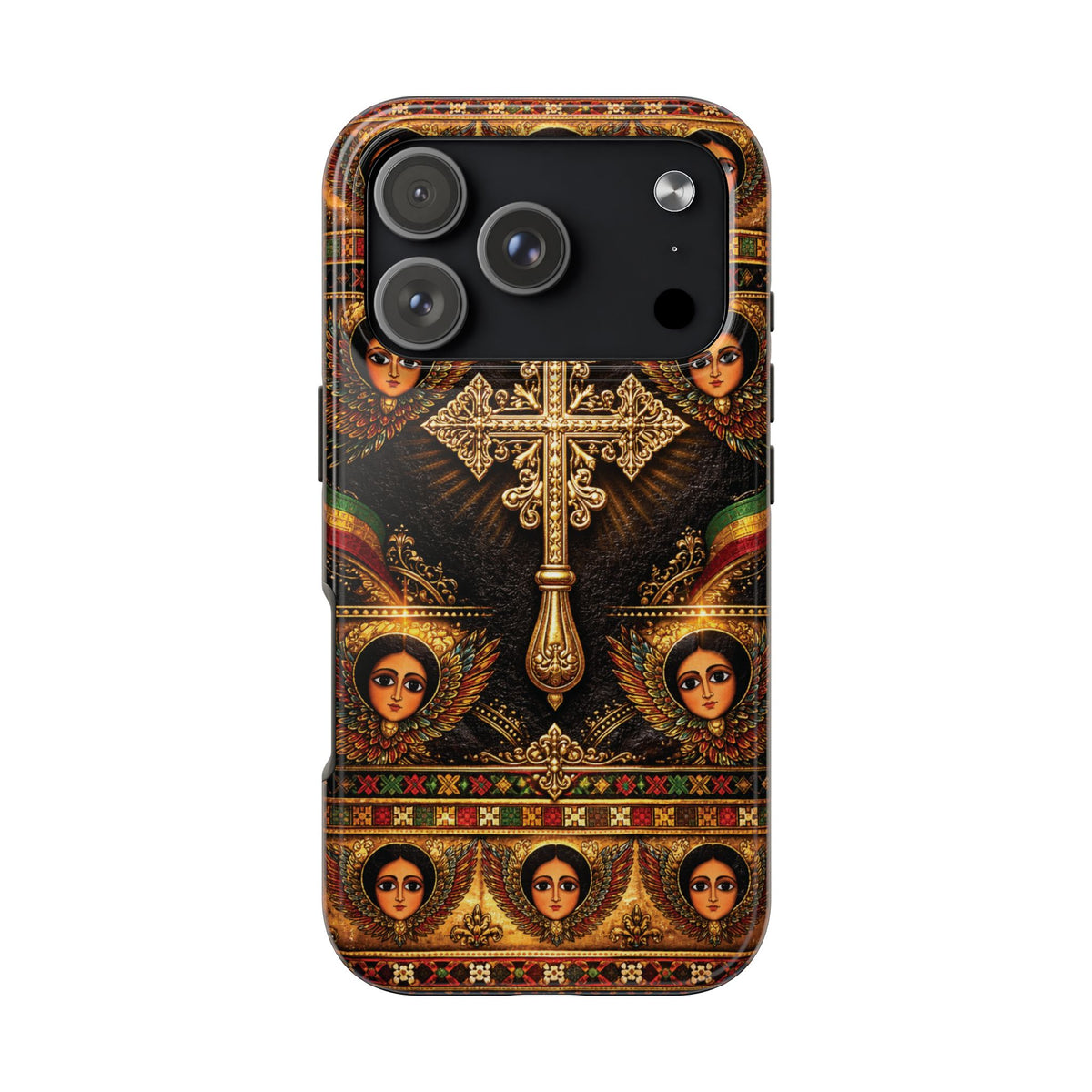 Ethiopian Cross & Angels Tough Case – phone case view 30
