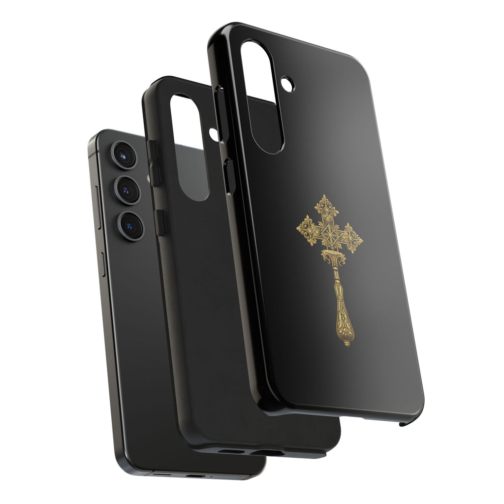 Black & Gold Ethiopian Cross Tough Case