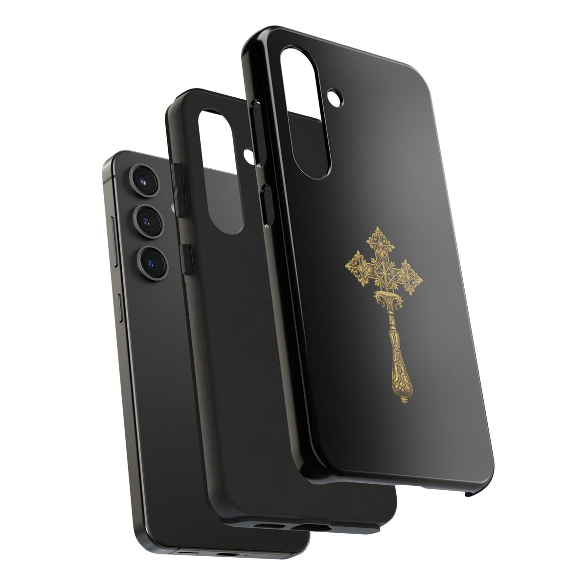 Black & Gold Ethiopian Cross Tough Case