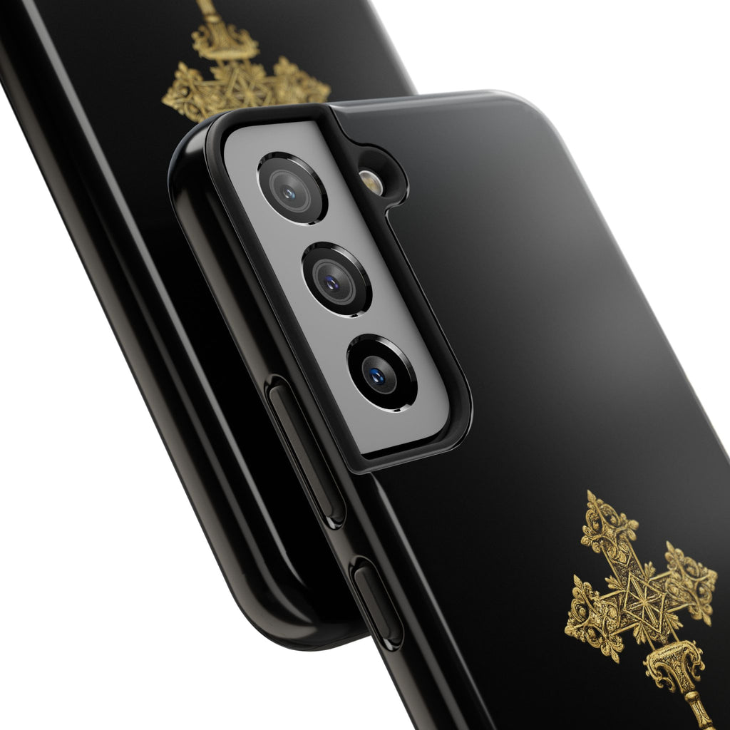 Black & Gold Ethiopian Cross Tough Case