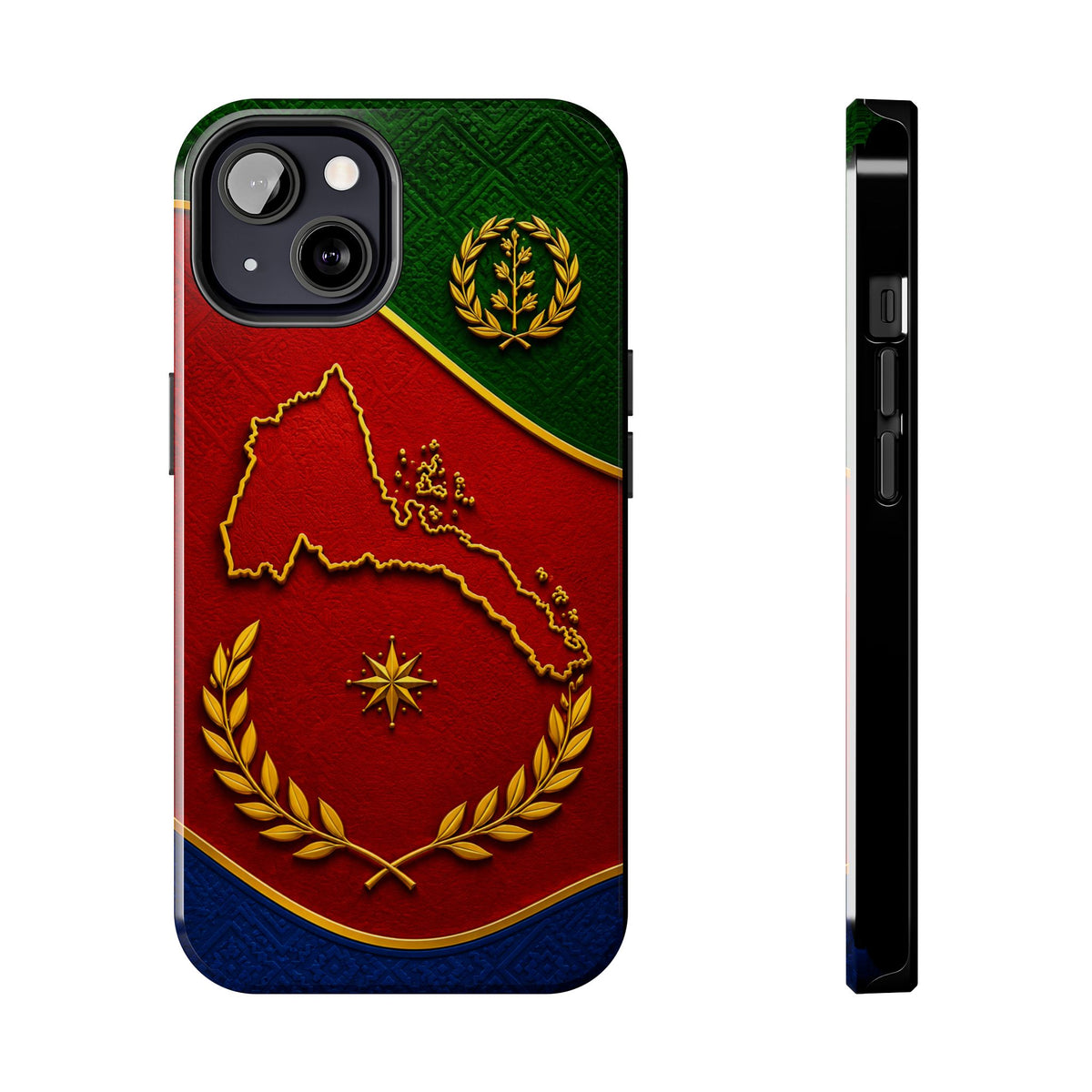 Eritrea Heritage Gold Map Tough Case – phone case view 9