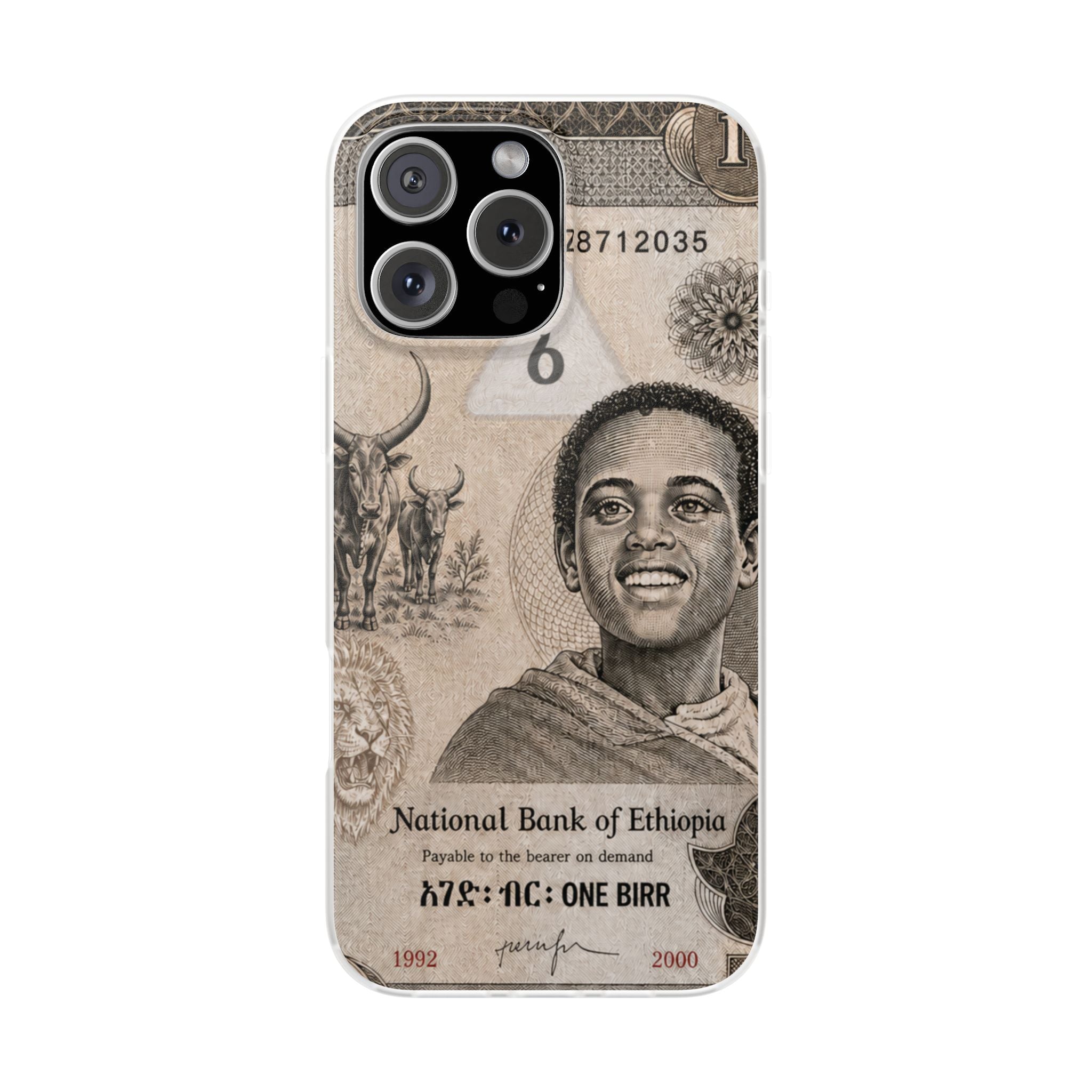 Ethiopian Birr Slim Phone Case | Habesha Money Cover Design