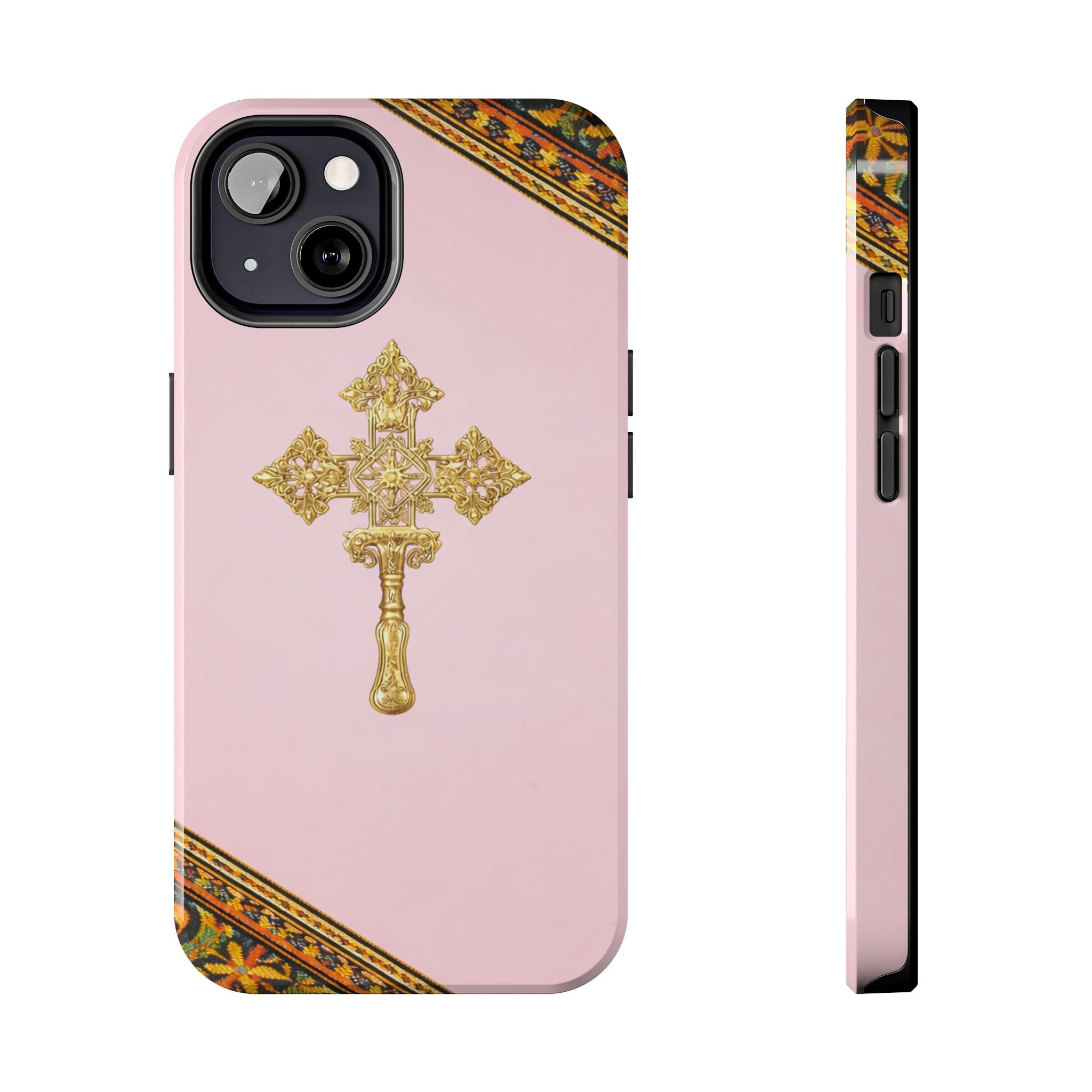Pink Ethiopian Cross Phone Case 🇪🇹 | Orthodox Christian Tough iPhone Case  | Habesha Design