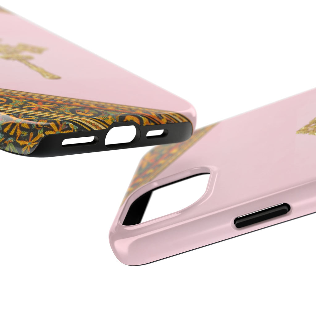 Pink Ethiopian Cross Phone Case 🇪🇹 | Orthodox Christian Tough iPhone Case  | Habesha Design